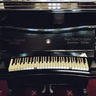 Picture of microtonal piano at the Cairo Opera House